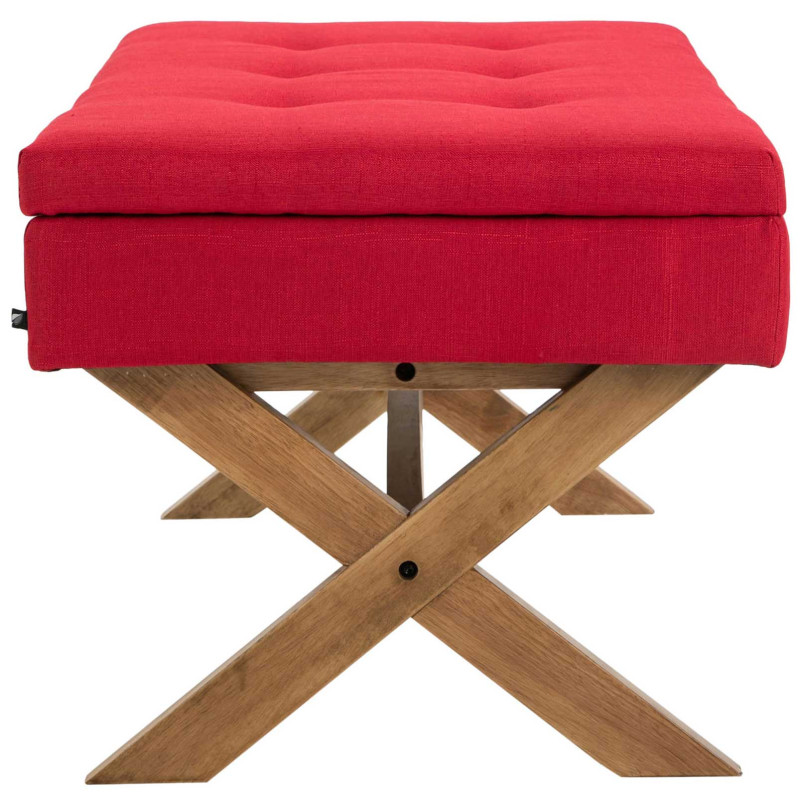 Banquette Namaro, tissu rouge clair antique