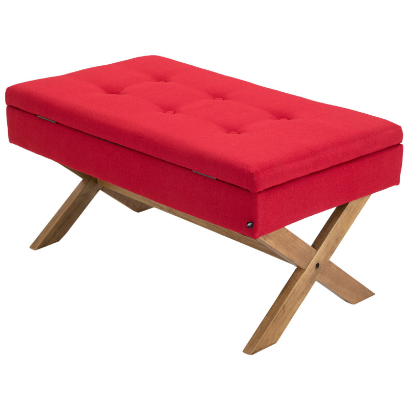 Banquette Namaro, tissu rouge clair antique