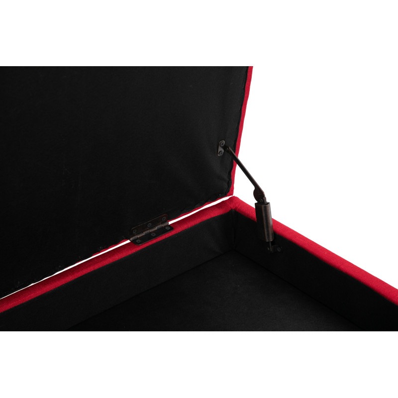 Banquette Namaro, tissu rouge clair antique