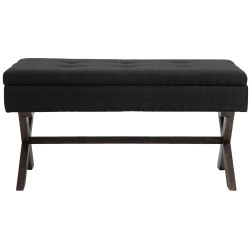 Banquette Namaro, tissu noir antique
