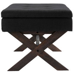 Banquette Namaro, tissu noir antique