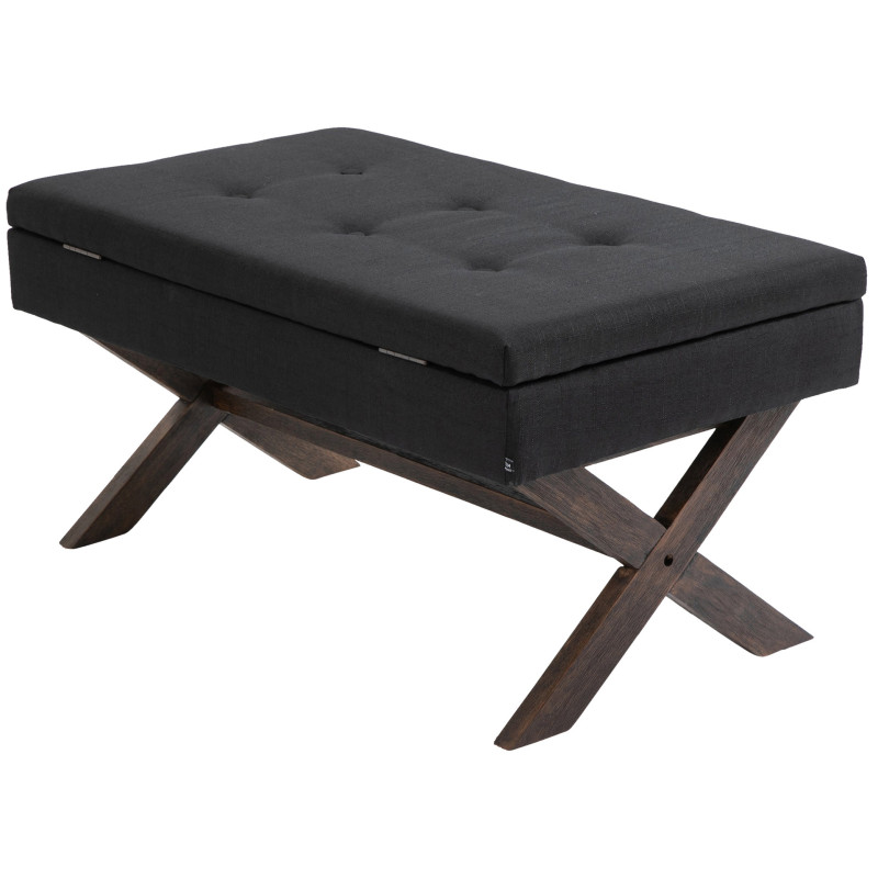 Banquette Namaro, tissu noir antique