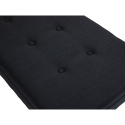 Banquette Namaro, tissu noir antique