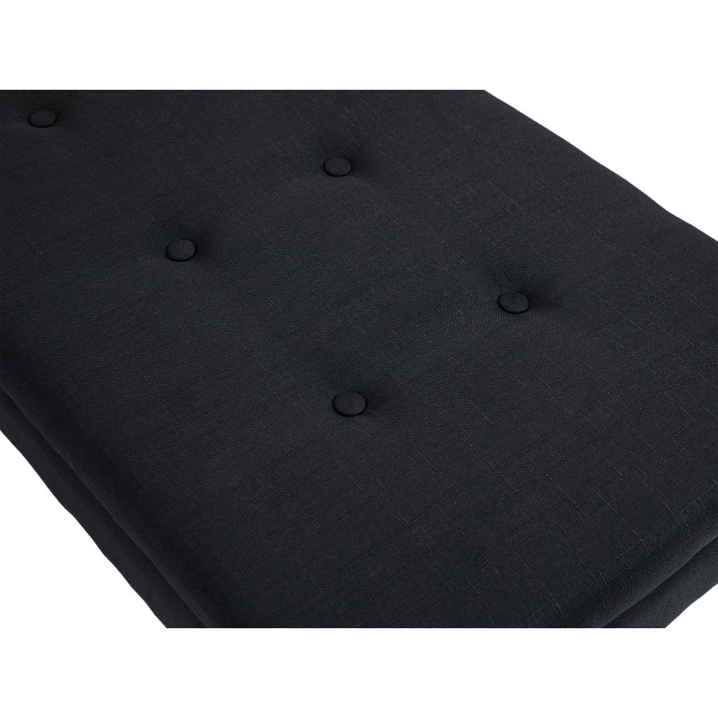 Banquette Namaro, tissu noir antique