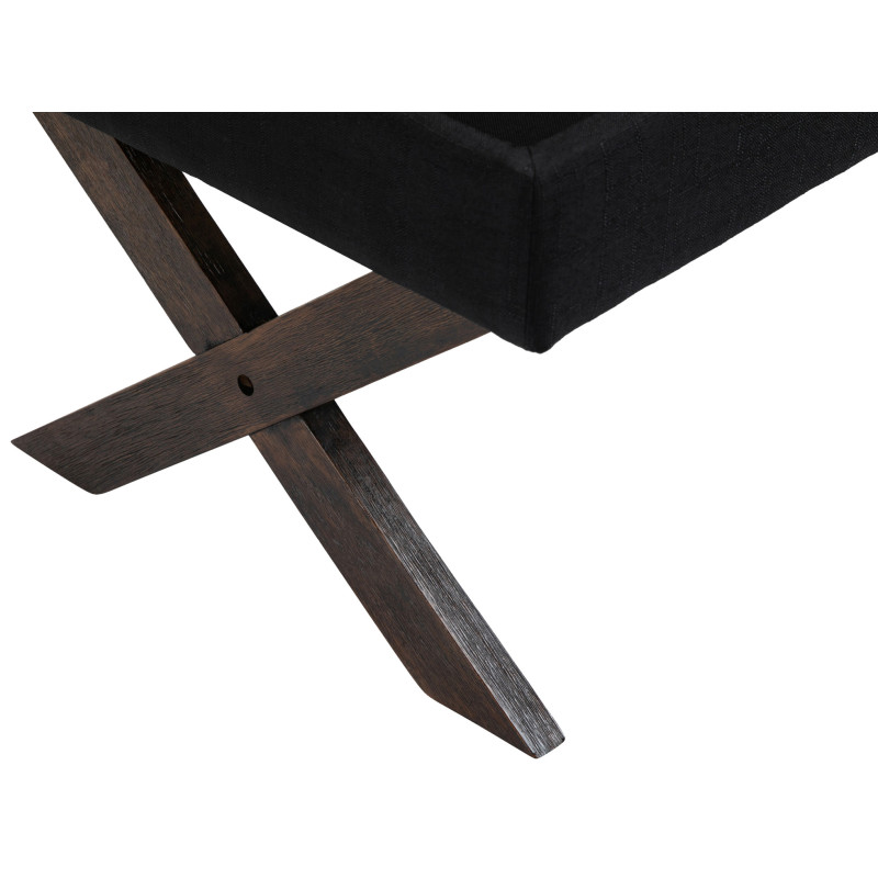 Banquette Namaro, tissu noir antique