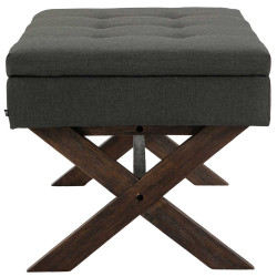 Banquette Namaro, tissu gris foncé antique