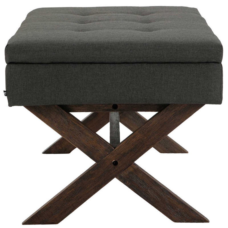 Banquette Namaro, tissu gris foncé antique