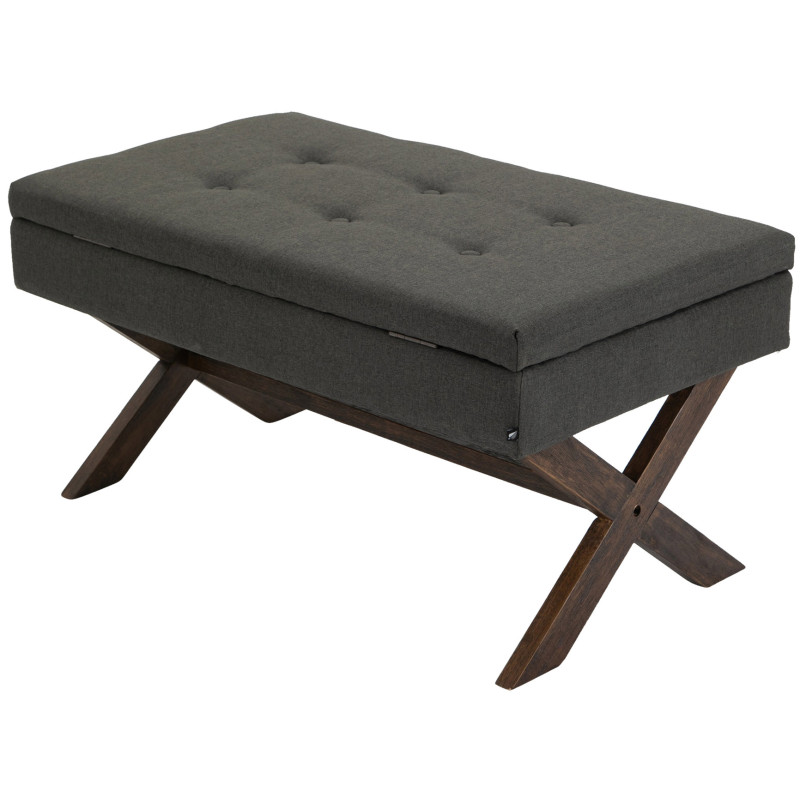 Banquette Namaro, tissu gris fonc? antique