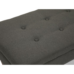 Banquette Namaro, tissu gris foncé antique