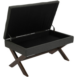 Banquette Namaro, tissu gris fonc? antique