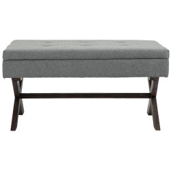 Banquette Namaro, tissu gris antique