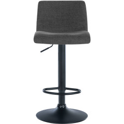 Tabouret de bar Branford en tissu gris foncé