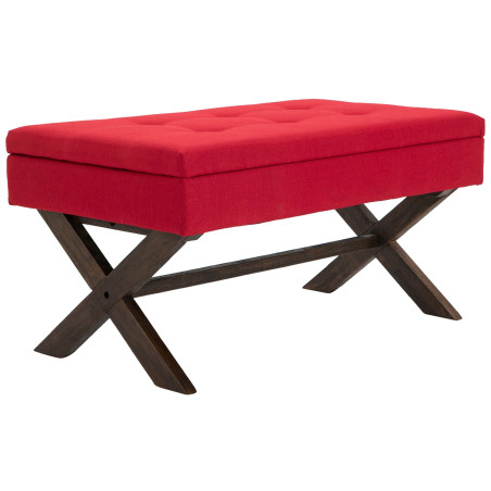 Banquette Namaro, tissu rouge antique