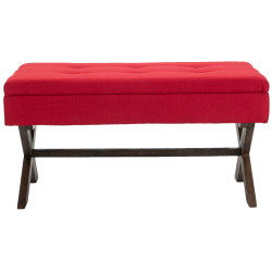 Banquette Namaro, tissu rouge antique