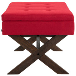 Banquette Namaro, tissu rouge antique