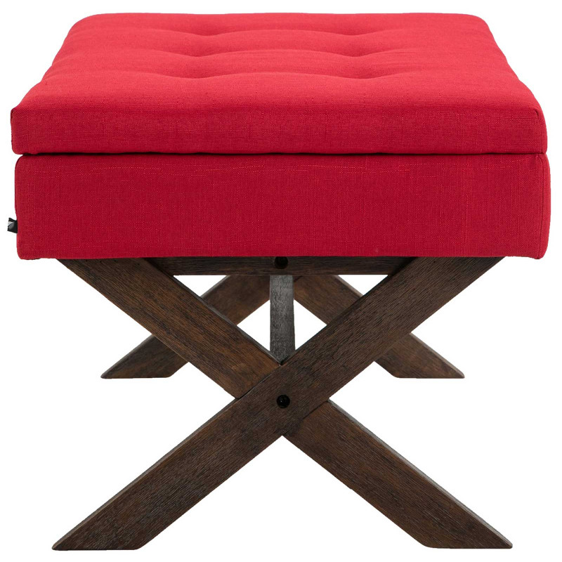 Banquette Namaro, tissu rouge antique