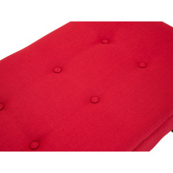 Banco Namaro tapizado en tela con almacenamiento Rojo,Antiguo
