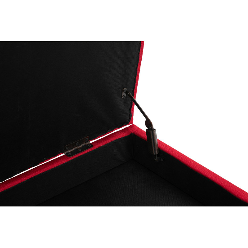 Banquette Namaro, tissu rouge antique