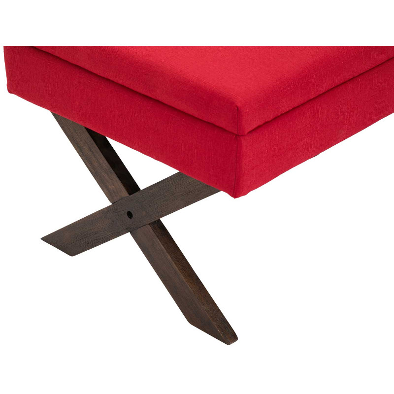 Banquette Namaro, tissu rouge antique