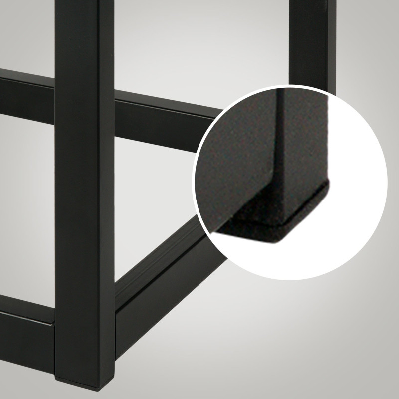 Banc en velours Polson, noir, 120 cm