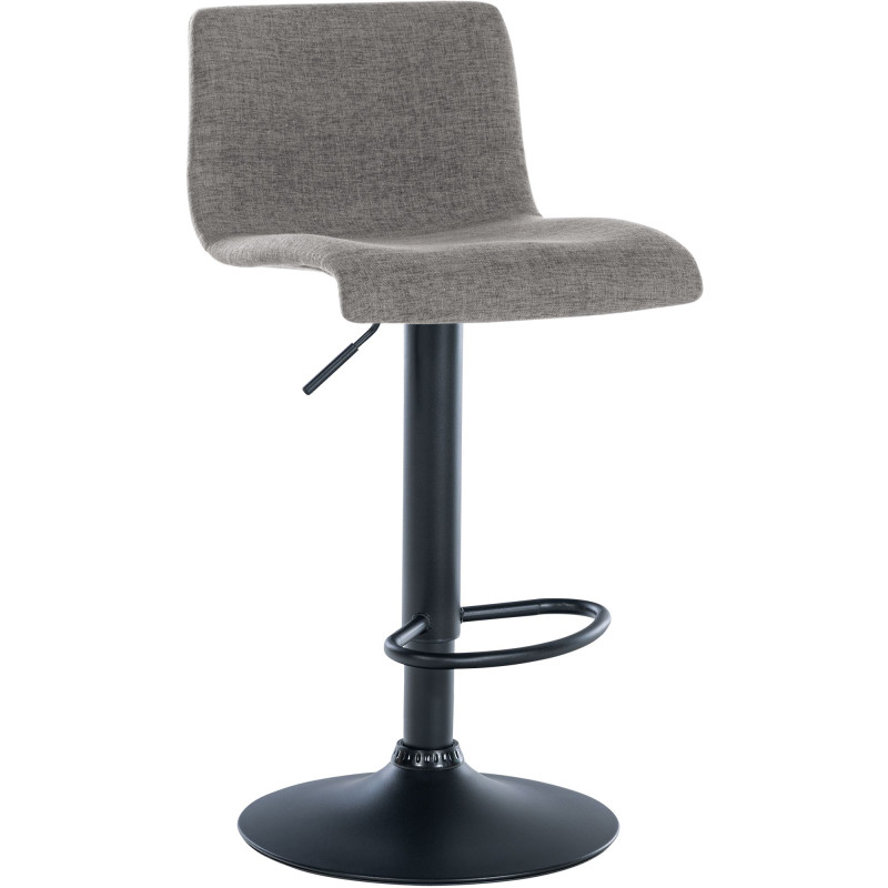 Tabouret de bar Branford en tissu gris clair