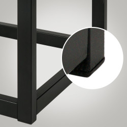 Banc Polson en velours noir, 120 cm, crème