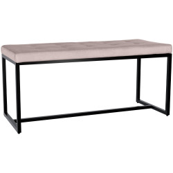 Banquette Barci B en velours gris clair