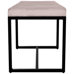 Banquette Barci B en velours gris clair