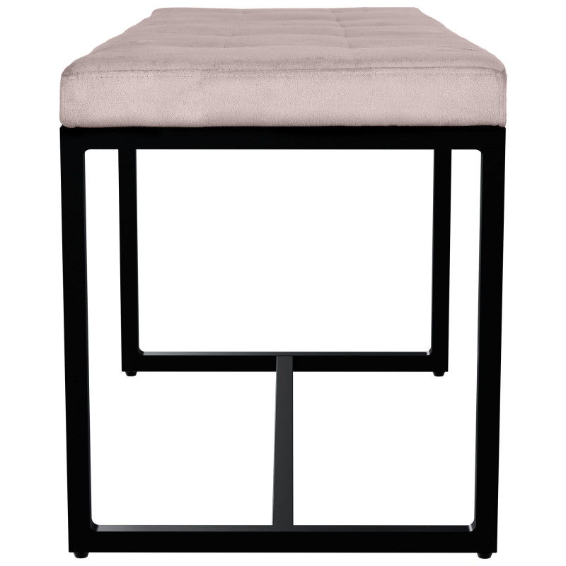 Banquette Barci B en velours gris clair