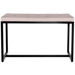 Banquette Barci B, velours gris clair