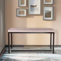 Banquette Barci B en velours gris clair