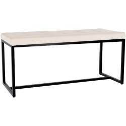 Banquette Barci B en velours crème