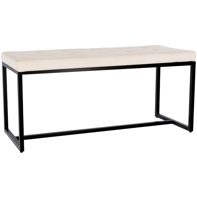 Banquette Barci B en velours crème