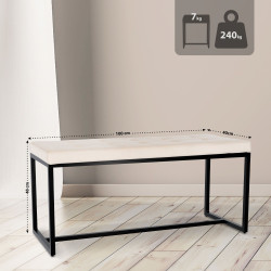 Banquette Barci B en velours cr?me