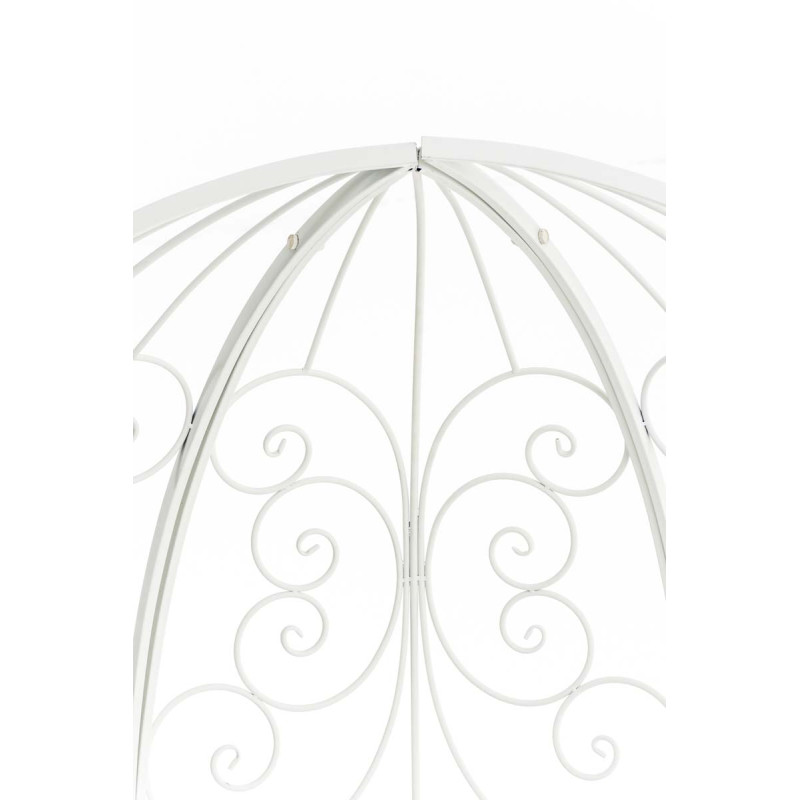 Pavillon semi-ouvert Rosie avec banc blanc