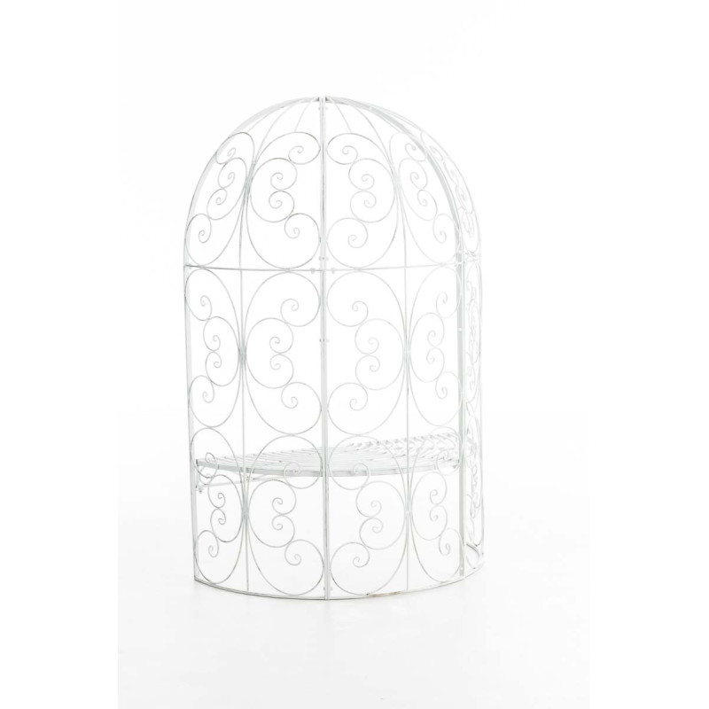 Pavillon semi-ouvert Rosie avec banc blanc antique