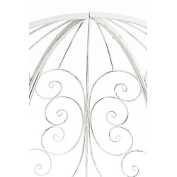 Pavillon semi-ouvert Rosie avec banc blanc antique