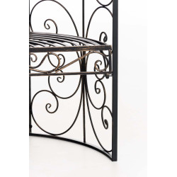 Pavillon semi-ouvert Rosie avec banc en bronze