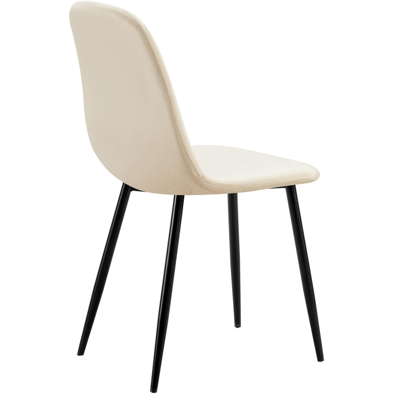 Chaise de salle à manger en velours Baxter