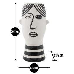 Vase Visage Artistique CM 13,2X11,8X26,3