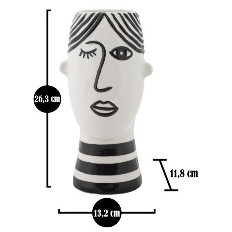 Vase Visage Artistique CM 13,2X11,8X26,3