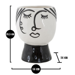 Vaso Poggia Faccina Chic CM Ø 14X18,2
