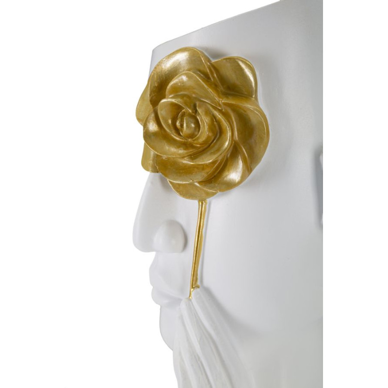 Florero Rostro Con Flores CM 14X13X27