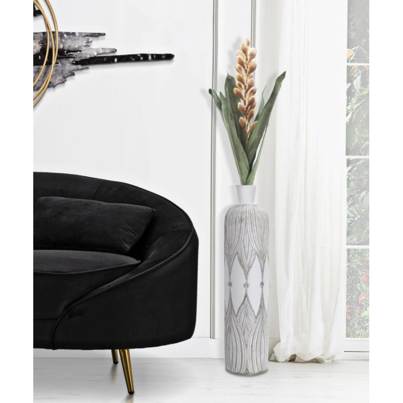 Vase Polyrésine Athène Raffiné CM Ø 15X60