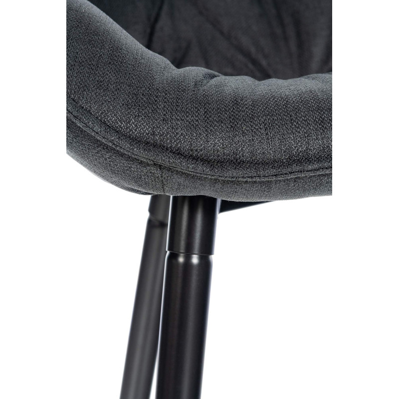 Set di 2 sgabelli da bar Gibson in tessuto grigio scuro