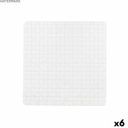 Tapis de Douche Antidérapant Berilo BM509S - 314 Blanc PVC 50,3 x 50,3 x 0,7 cm Carreaux (6 Unités)
