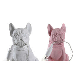 Lampe de bureau DKD Home Decor Rose Blanc Résine 220 V 40 W (25 x 15 x 29 cm) (2 Unités)