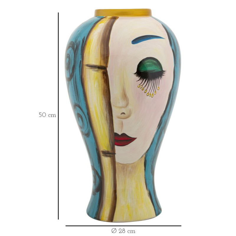Vase Art Visage Moderne CM Ø 28X50