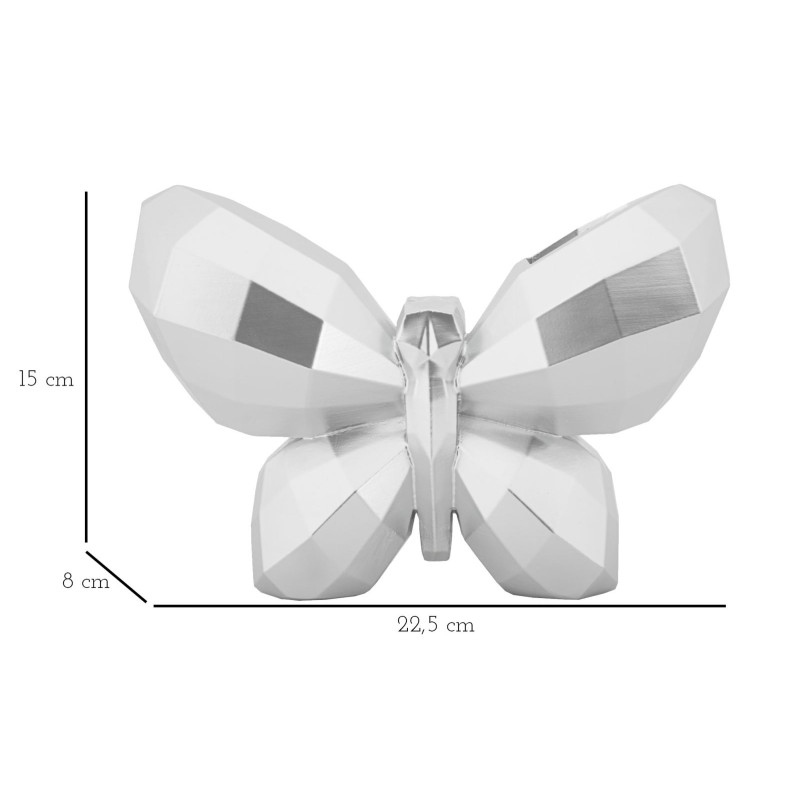 Vase Papillon Argent Sublime CM 22,5X8X15