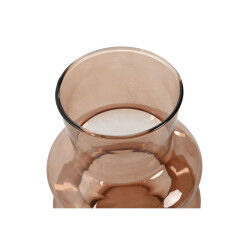 Vase Home ESPRIT Ambre Verre Moderne 11,5 X 11,5 X 19,5 cm